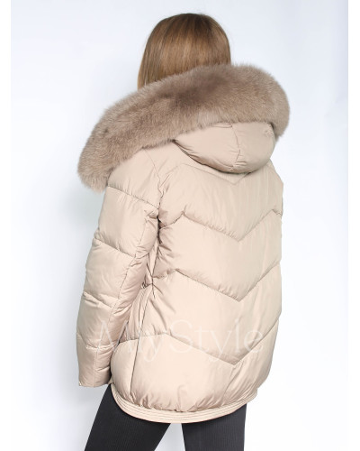 Жіноча зимова куртка з хутром (6080)