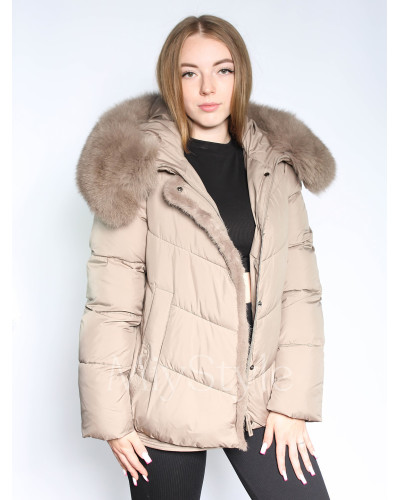 Жіноча зимова куртка з хутром (6080)