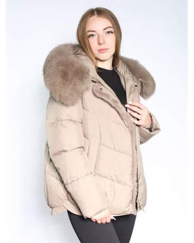Жіноча зимова куртка з хутром (6080)