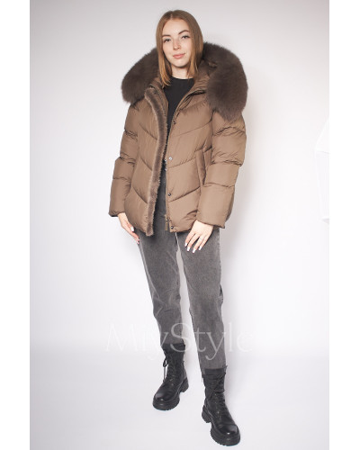 Жіноча зимова куртка з хутром (6080)