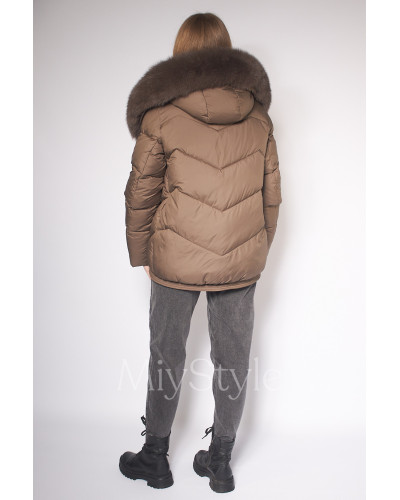 Жіноча зимова куртка з хутром (6080)