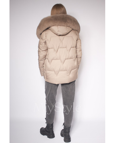 Жіноча зимова куртка з хутром (6070)