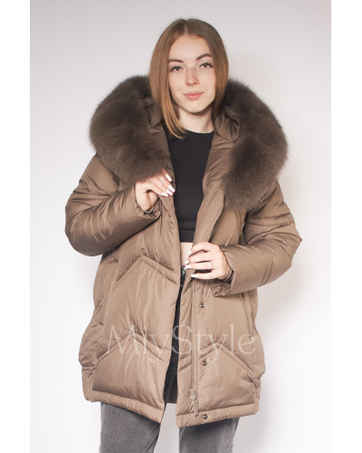 Жіноча зимова куртка з хутром (617)