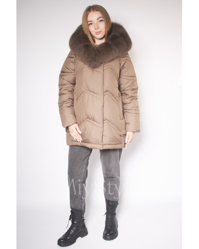 Жіноча зимова куртка з хутром (617)