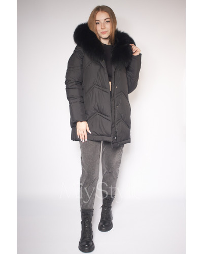 Жіноча зимова куртка з хутром (617)