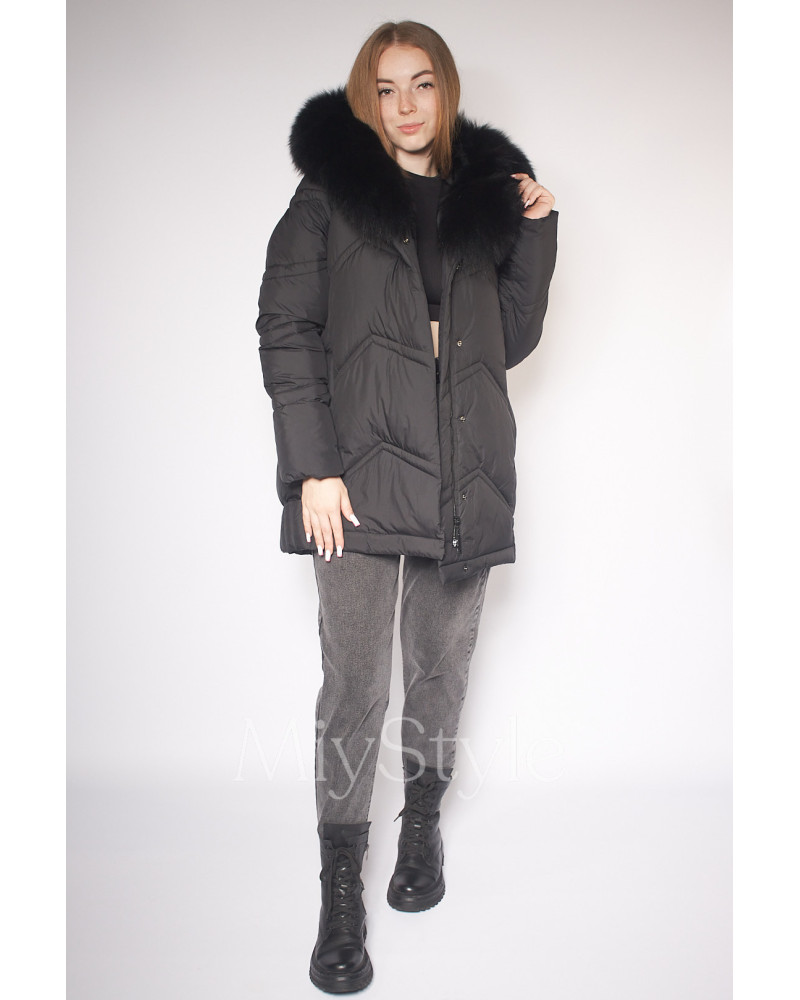 Жіноча зимова куртка з хутром (617)