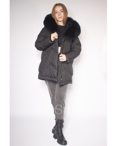Жіноча зимова куртка з хутром (617)