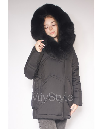 Жіноча зимова куртка з хутром (617)