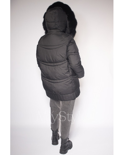 Жіноча зимова куртка з хутром (617)