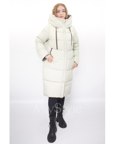 Довга двостороння жіноча зимова куртка (3280)