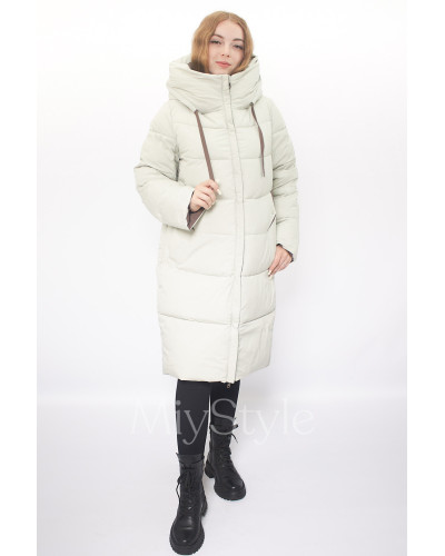 Довга двостороння жіноча зимова куртка (3280)