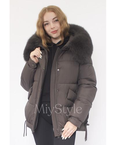 Жіноча зимова куртка з хутром (7007)