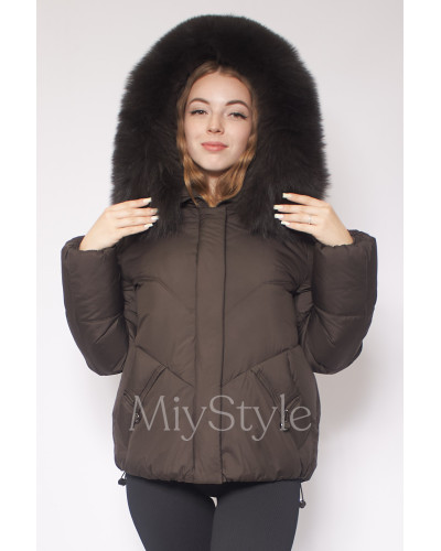 Жіноча зимова куртка з хутром (511)
