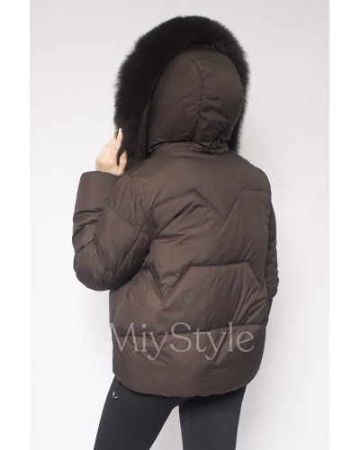 Жіноча зимова куртка з хутром (511)