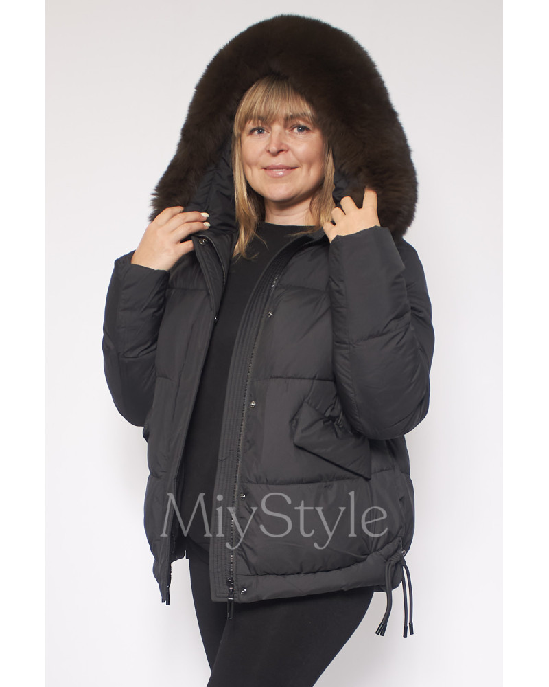 Жіноча зимова куртка з хутром (70071)