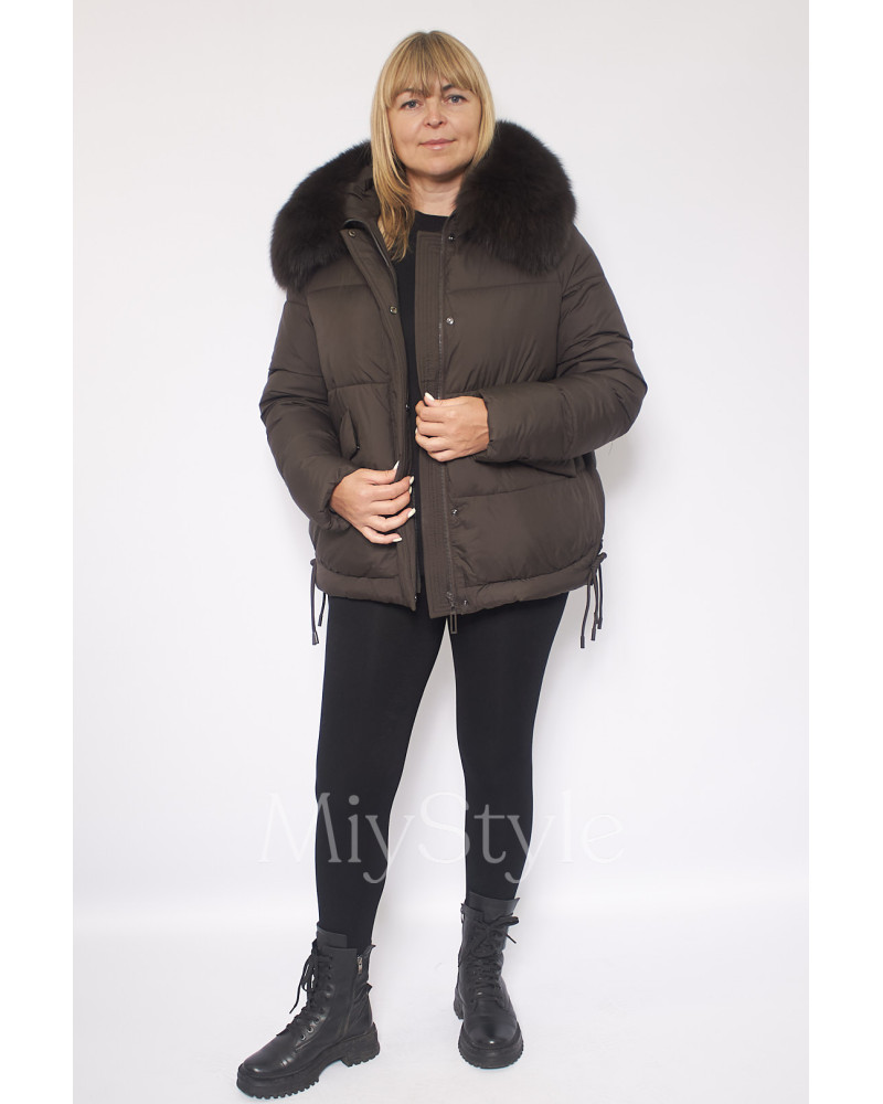 Жіноча зимова куртка з хутром (70071)