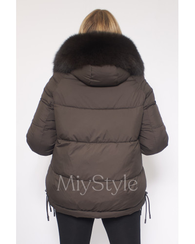 Жіноча зимова куртка з хутром (70071)