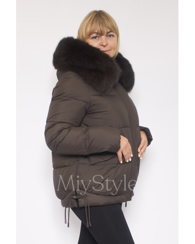 Жіноча зимова куртка з хутром (70071)