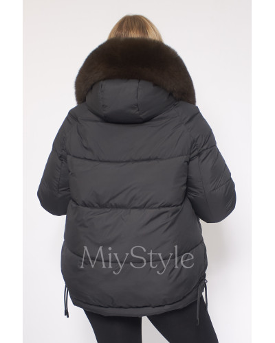 Жіноча зимова куртка з хутром (70071)