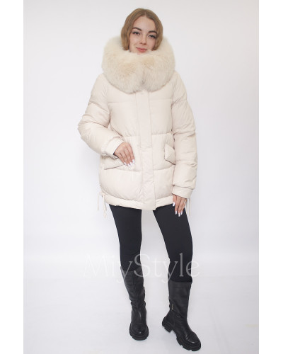 Жіноча зимова куртка з хутром (7007)