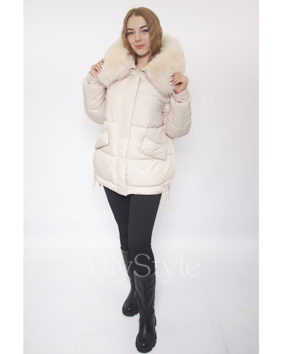 Жіноча зимова куртка з хутром (7007)