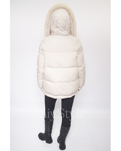 Жіноча зимова куртка з хутром (7007)