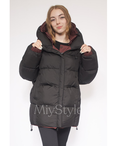 Жіночий зимовий бомбер двосторонній (746)