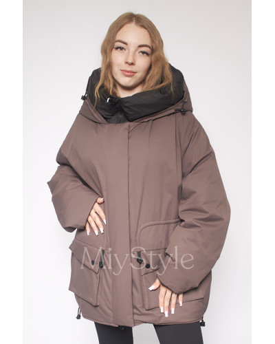 Жіночий зимовий бомбер двосторонній (746)