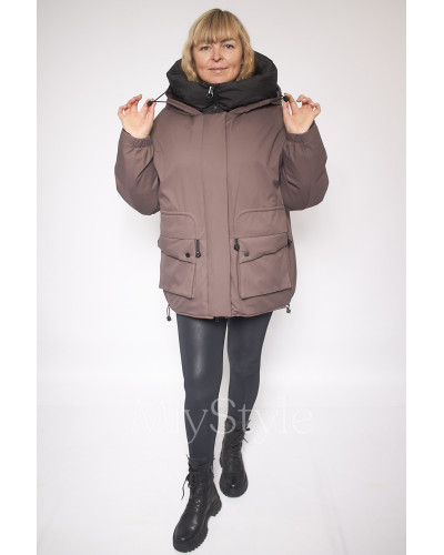 Жіночий зимовий бомбер двосторонній (746)