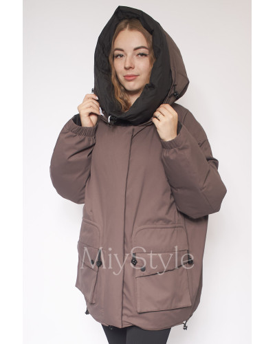 Жіночий зимовий бомбер двосторонній (746)