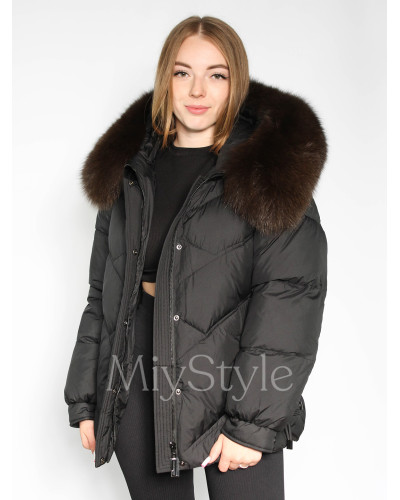 Жіноча зимова куртка з хутром (605)