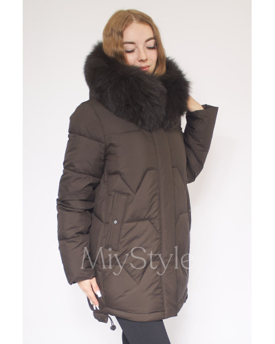 Жіноча зимова куртка з хутром (6020)