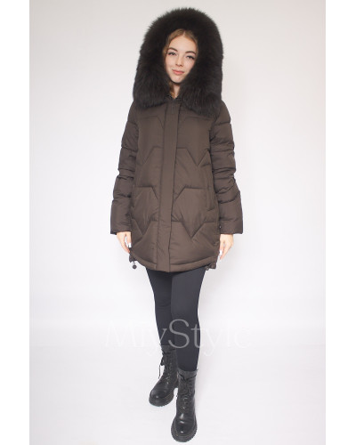 Жіноча зимова куртка з хутром (6020)