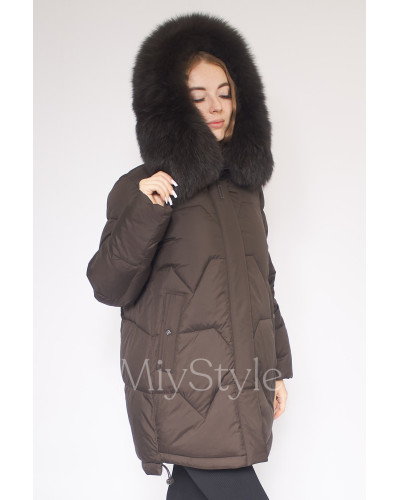 Жіноча зимова куртка з хутром (6020)