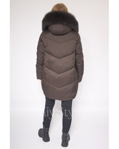Жіноча зимова куртка з хутром (6020)