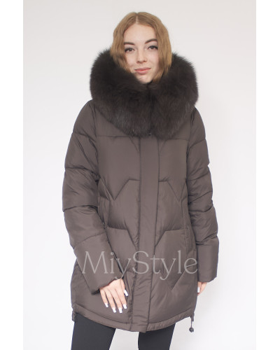 Жіноча зимова куртка з хутром (6020)