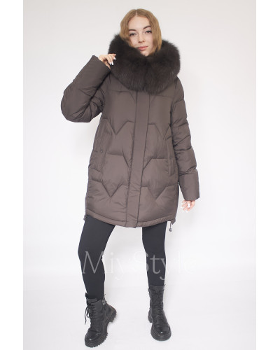 Жіноча зимова куртка з хутром (6020)