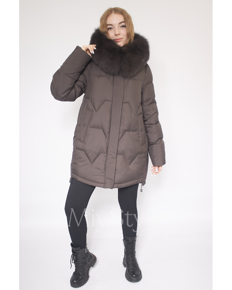 Жіноча зимова куртка з хутром (6020)
