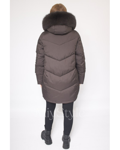 Жіноча зимова куртка з хутром (6020)