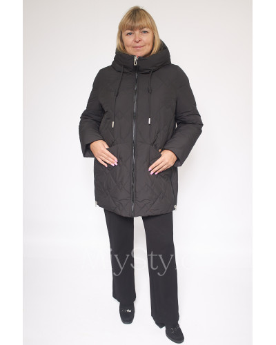 Жіноча зимова куртка в збільшених розмірах (11046)