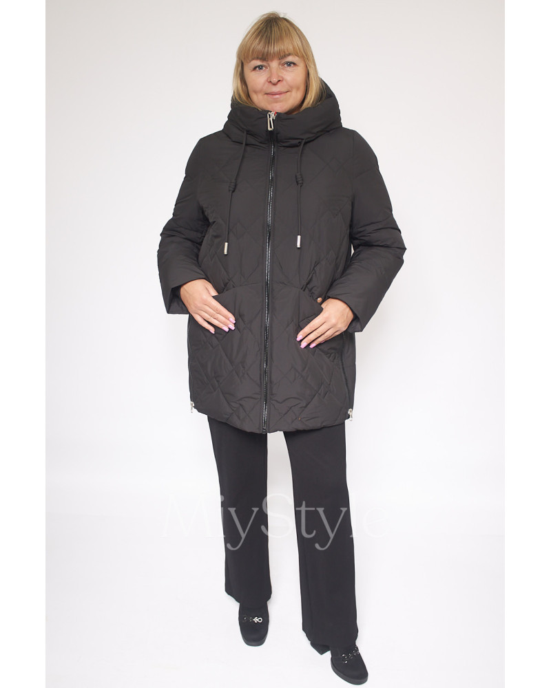 Жіноча зимова куртка в збільшених розмірах (11046)