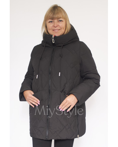 Жіноча зимова куртка в збільшених розмірах (11046)