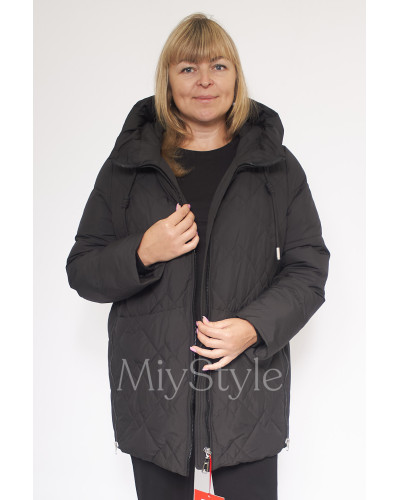 Жіноча зимова куртка в збільшених розмірах (11046)