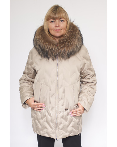 Жіночий пуховик в збільшених розмірах (10751)