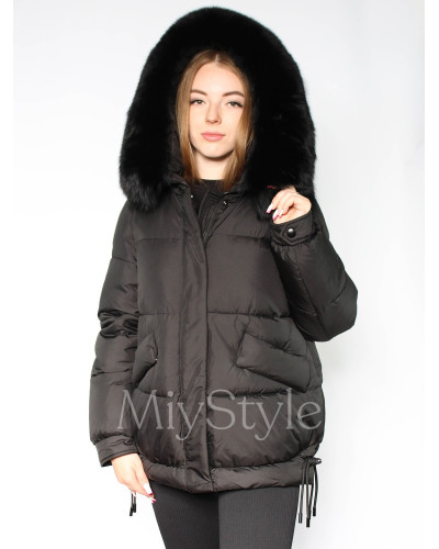 Жіноча зимова куртка з хутром (7007)