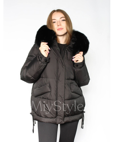 Жіноча зимова куртка з хутром (7007)