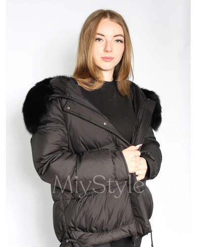 Жіноча зимова куртка з хутром (7007)